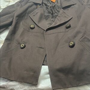 Tory Burch Black Coat with Orange Label